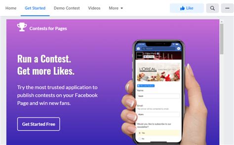 facebook contest applications